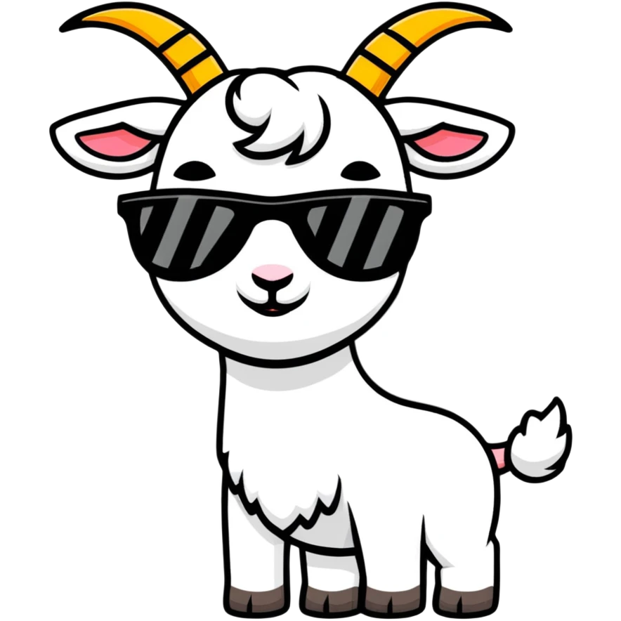 GOAT greatest of all time with sunglasses emoji