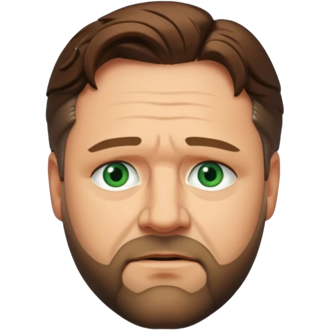 Russell Crowe with green eyes emoji