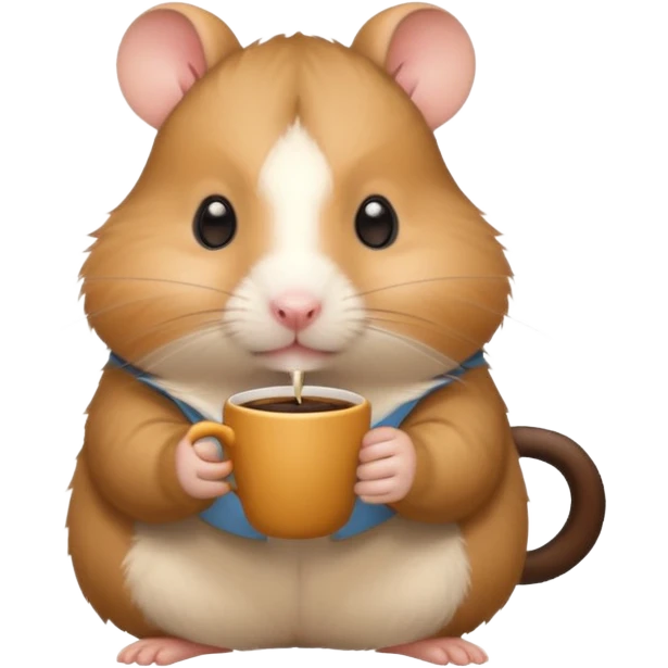 Hamster drinking coffee emoji
