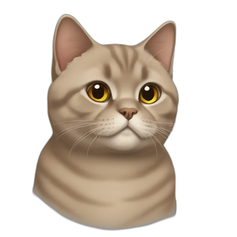 Brown british shorthair cat emoji