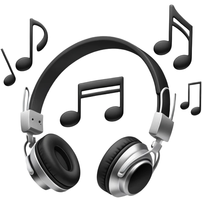 Musical notes and headphones emoji