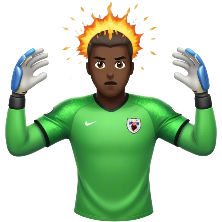 explosion of the football goalkeeper's head emoji