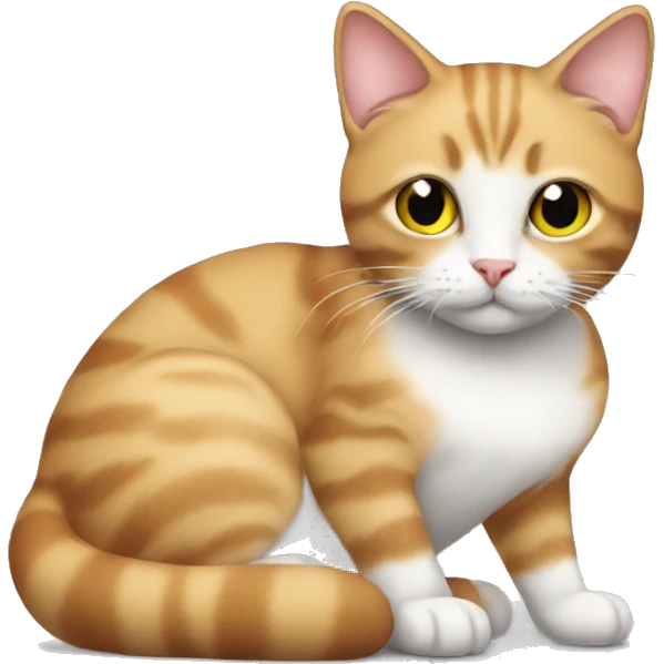 Cat sitting on cat emoji