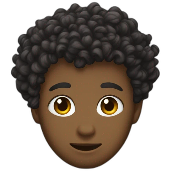 Garcon  foot cheuveux bouclé emoji