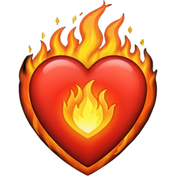 I want the emoji to be the heart on fire but make the heart black emoji