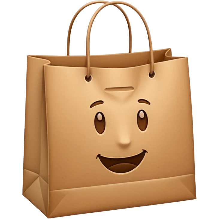 shopping bag without a face emoji