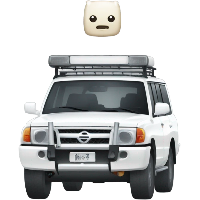 white nissan patrol with bull bar emoji