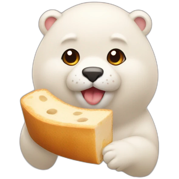 Chou à la creme en train de se faire manger par loutre emoji