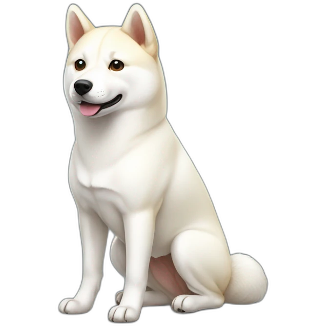 white shiba inu full body emoji
