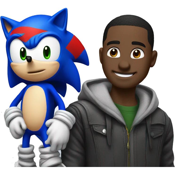 Antony and Sonic are friends emoji