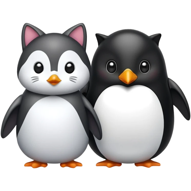 кот и пингвин emoji