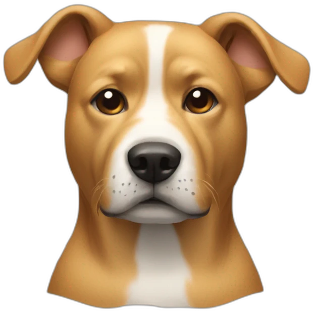 a dog body with a human head on it emoji