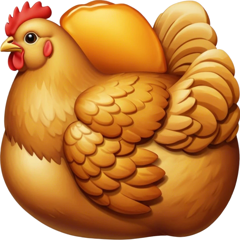 Chicken eating, toasted chicken emoji
