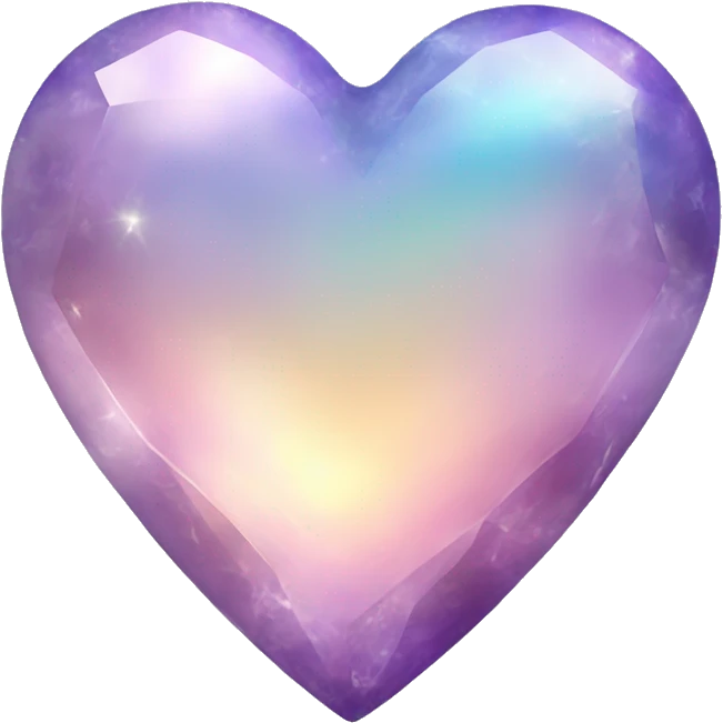 Opalescent gemstone heart emoji