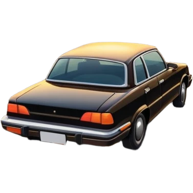 A parked car rests on the side of a long, empty road stretching toward a golden sunset. The sky glows with warm colors, and the landscape ahead feels open, peaceful, and full of promise. emoji