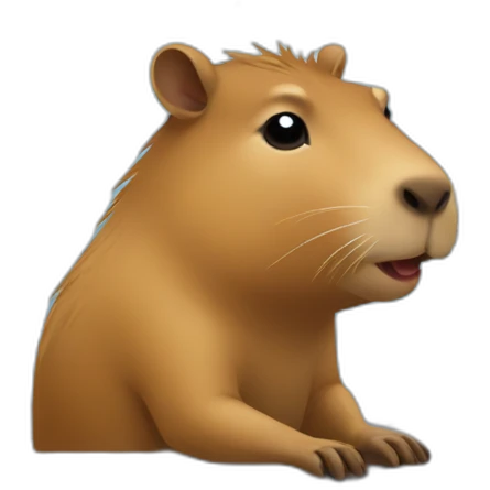 capybara typing at macbook emoji
