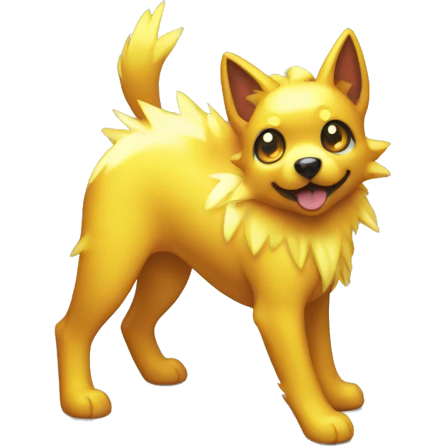 Colorful Shiny Electric Dog Pokémon emoji