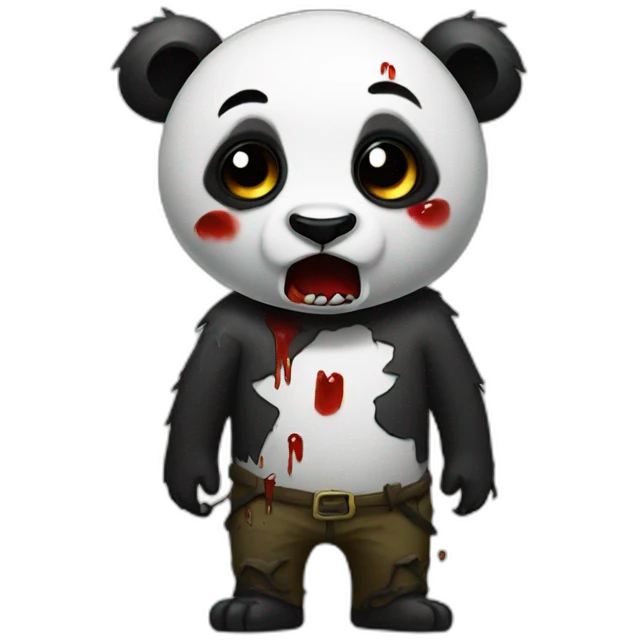 Panda as a zombie emoji