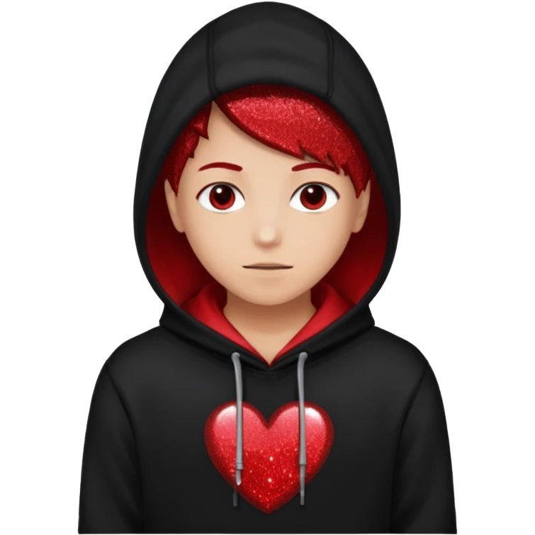 red glitter hacker emoji