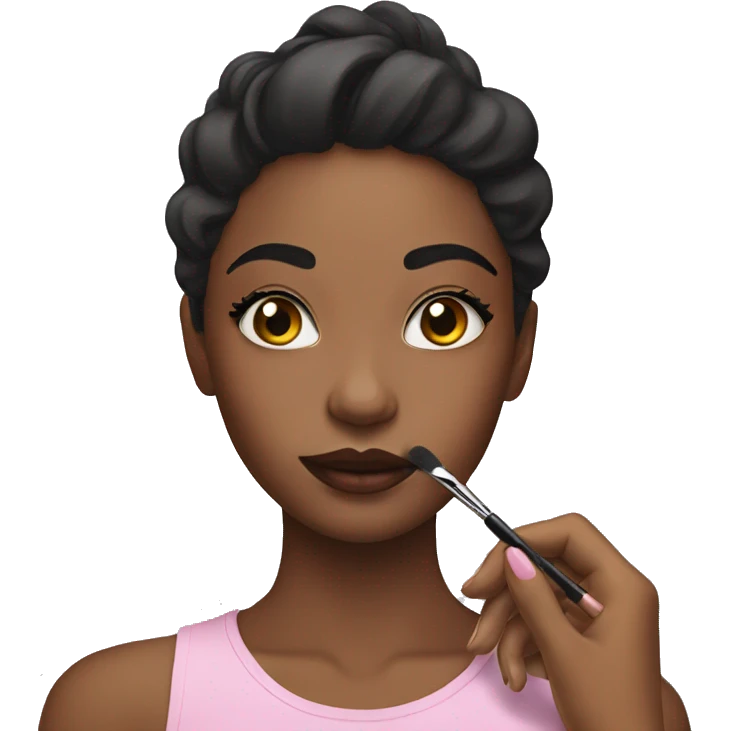 Girl doing makeup  emoji