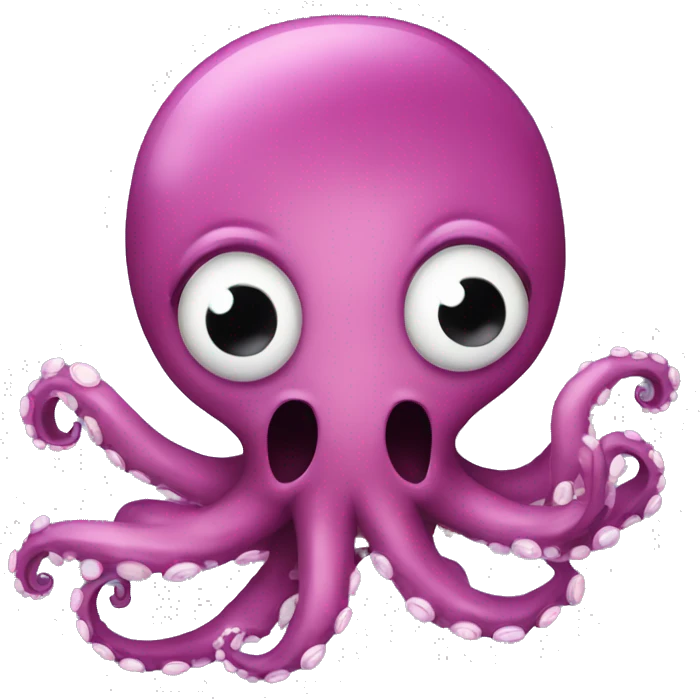 Octopus with big lips emoji
