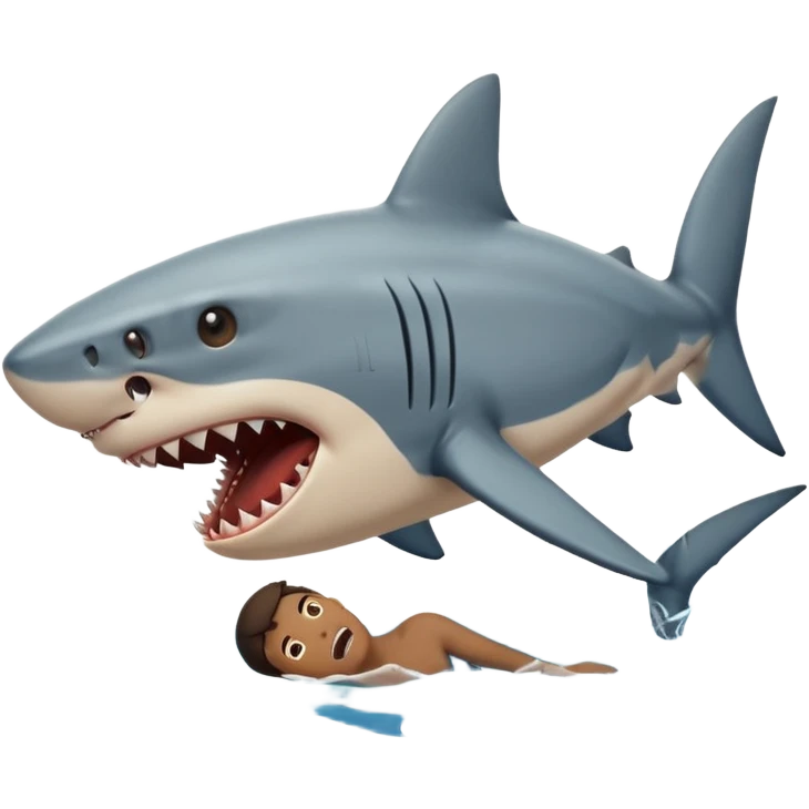 shark attacking human emoji