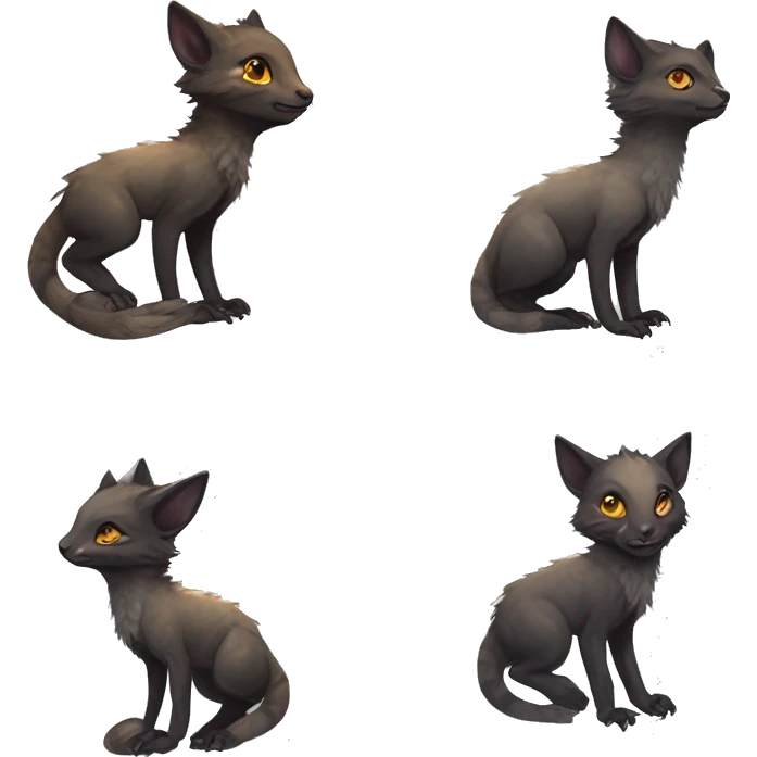  Cute Edgy Realistic Rare Fantasy eldritch Slim Vernid-Trico-Melprin-species by LiLaiRa, by Falvie, full body emoji