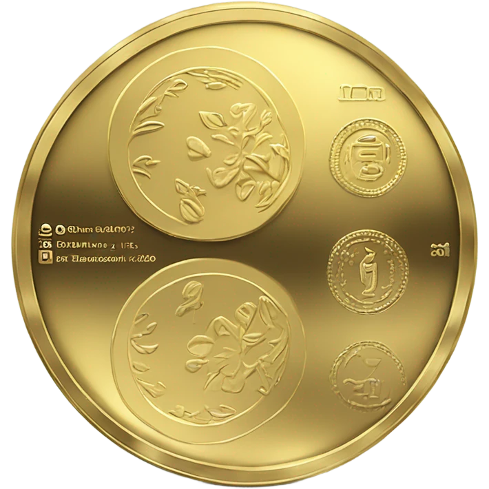 gold coin and TV emoji