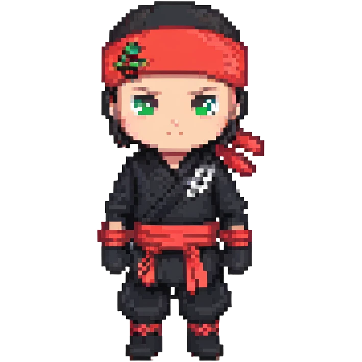Ninja black red headband emoji