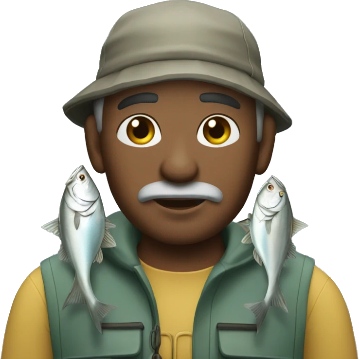 Fisherman with trevally emoji