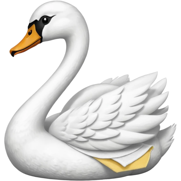 swan made with towel emoji
