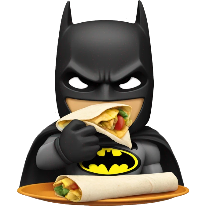 batman eating a burrito emoji