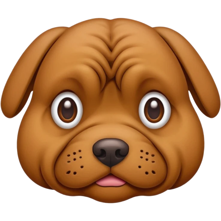ugly fat dog emoji