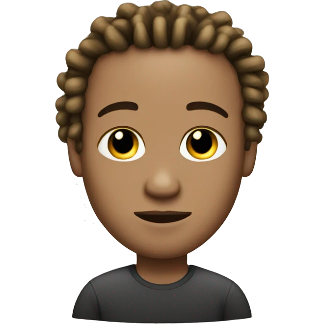 light skin man with short dreads emoji