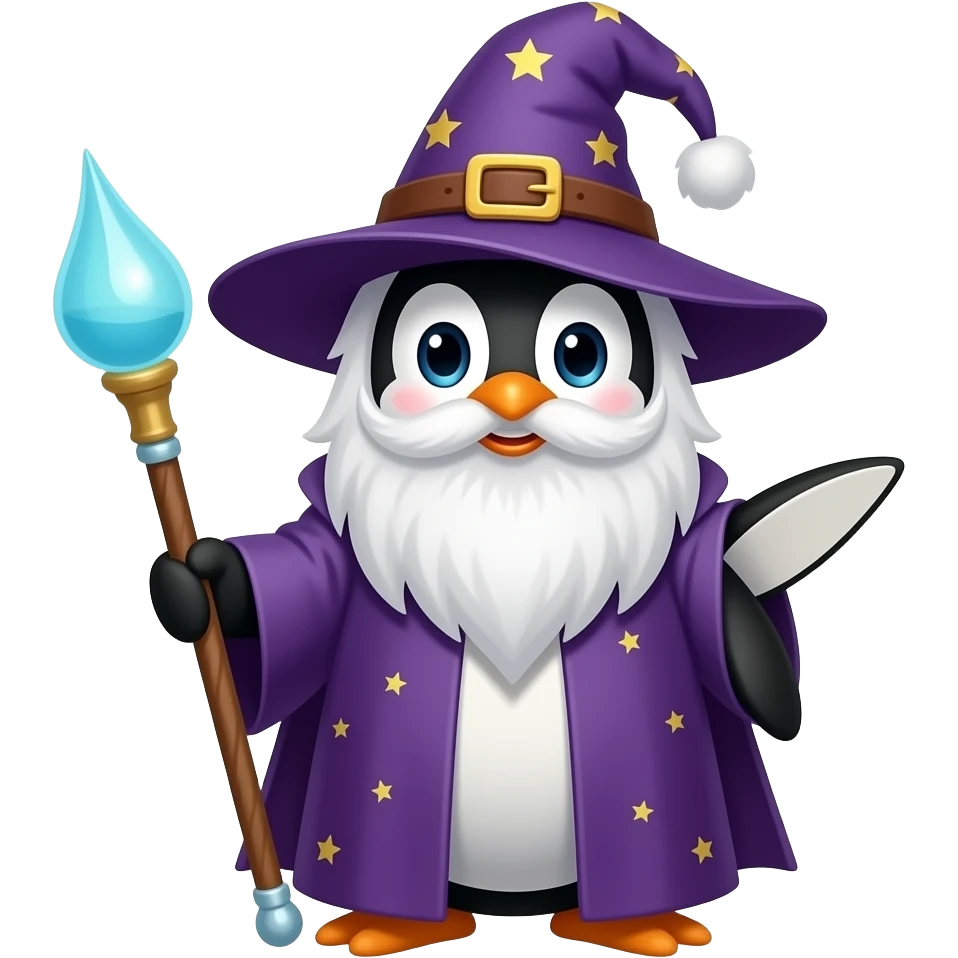 Penguin Wizard emoji