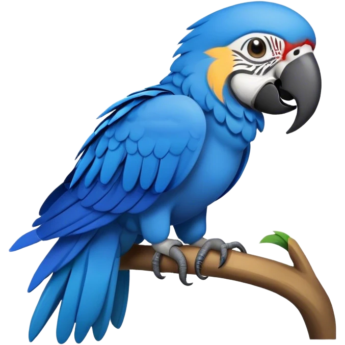 Blue macaw emoji