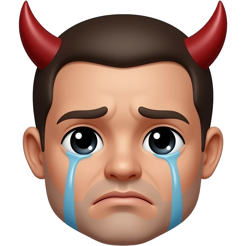 Emoji face  demon crying emoji