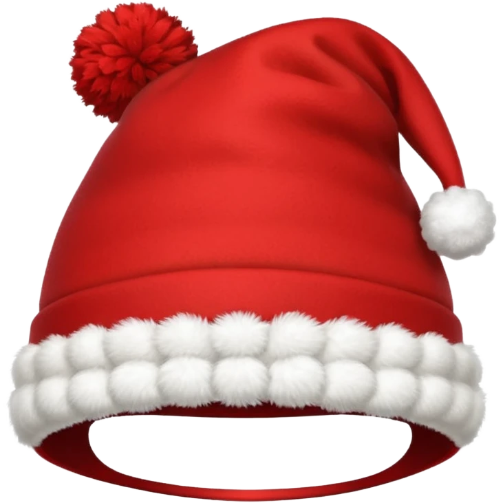 The red Christmas hat emoji