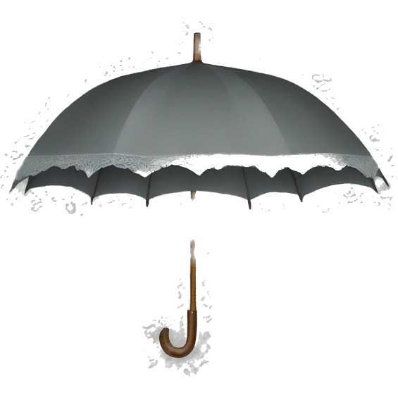 vintage lace gray umbrella emoji