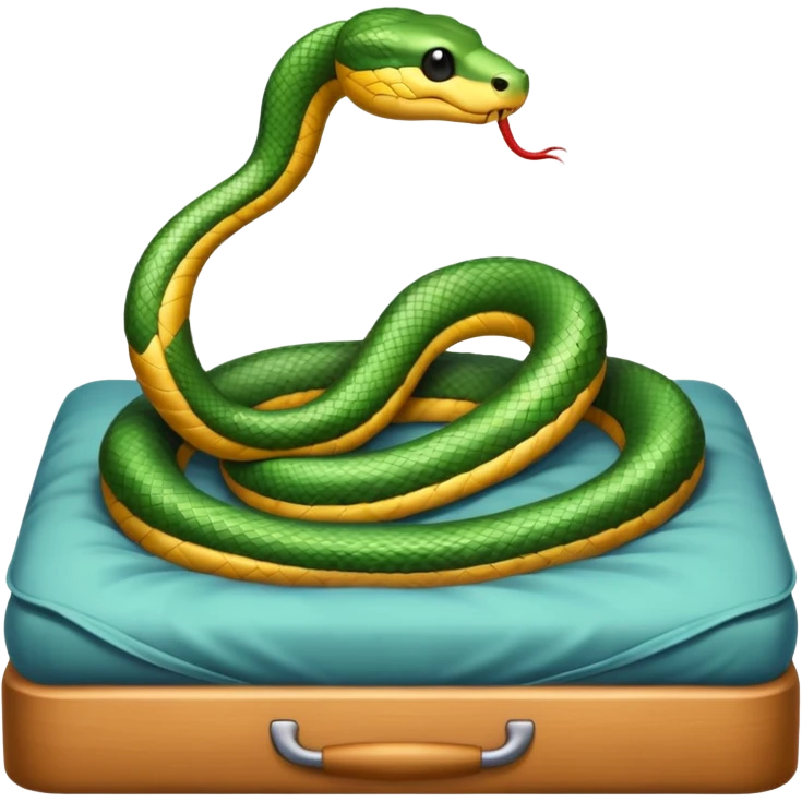 Snake in bed emoji