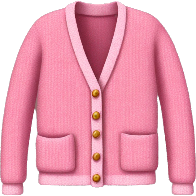 Pink tweed cardigan emoji