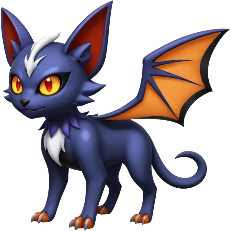 Noibat-Absol-Nargacuga-Litten-Torracat-fusion-Fakemon-Pokémon-creature  emoji