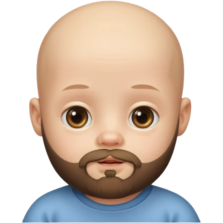 bearded bald baby emoji