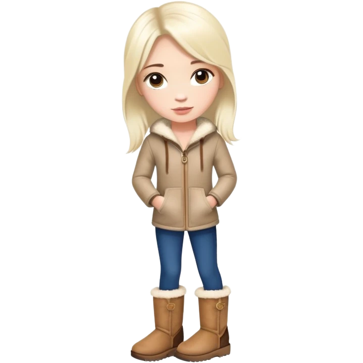uggs on a clean girl emoji