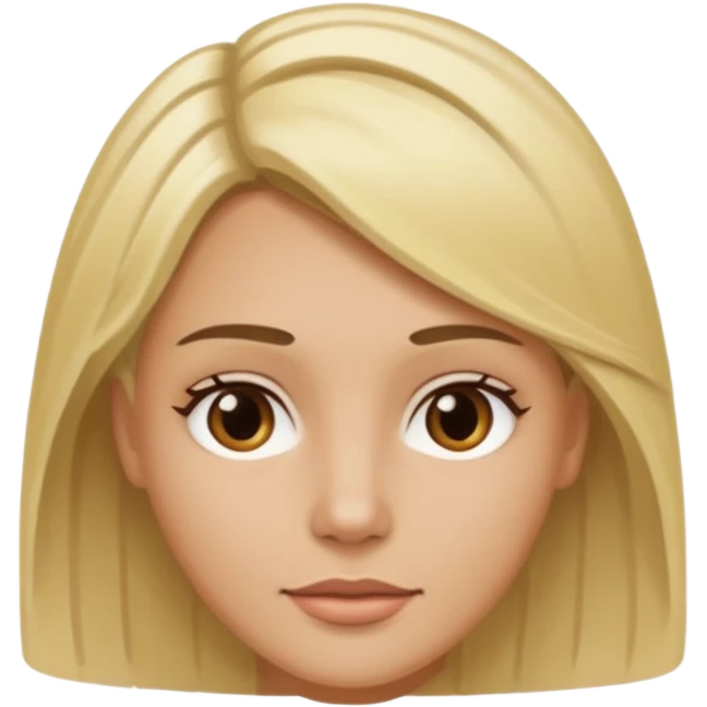 One woman medium length blond highlights hair
One man medium dark skin no hair emoji