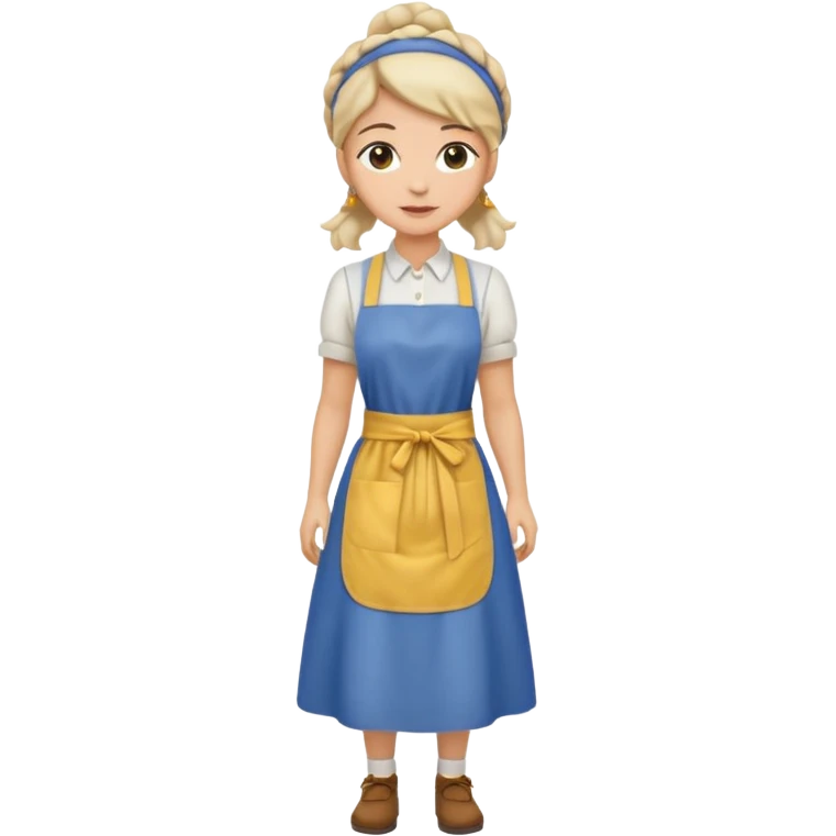 ligth woman wearing housewife clothes full body  emoji
