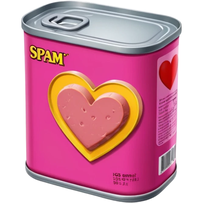 SPAM canned meat HEART emoji emoji