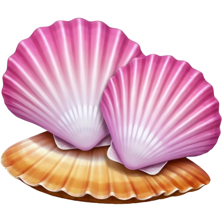 Seashells with pink  emoji