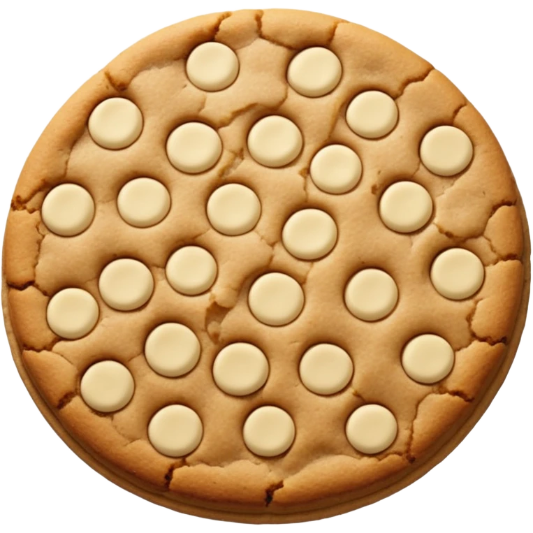 White chocolate chip cookie emoji