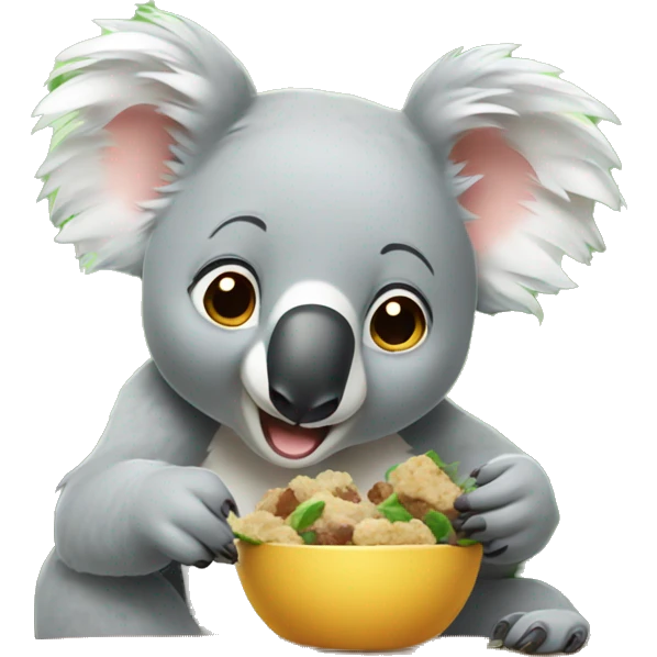 Koala eating emoji